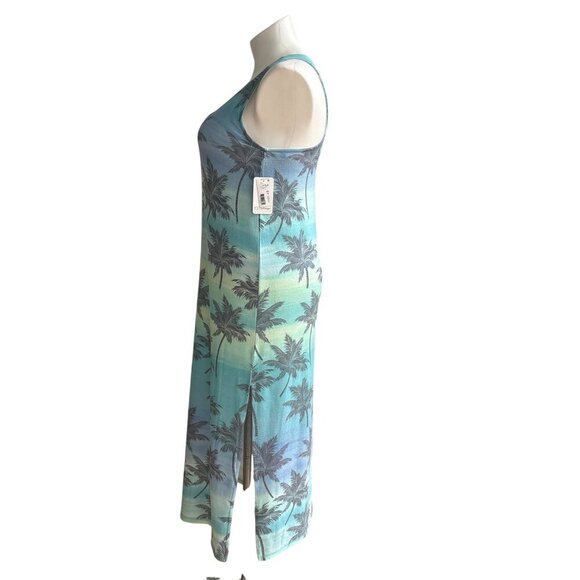 PJ Salvage NWT $78 Loungewear Dress, Blue Palm Trees Women's Size 1X - Picture 6 of 10